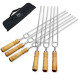 Double skewers 6pcs in case, stainless steel 42cm with wooden handle GRILLI 9624