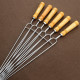 Double skewers 6pcs in case, stainless steel 42cm with wooden handle GRILLI 9624