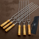 Double skewers 6pcs in case, stainless steel 42cm with wooden handle GRILLI 9624