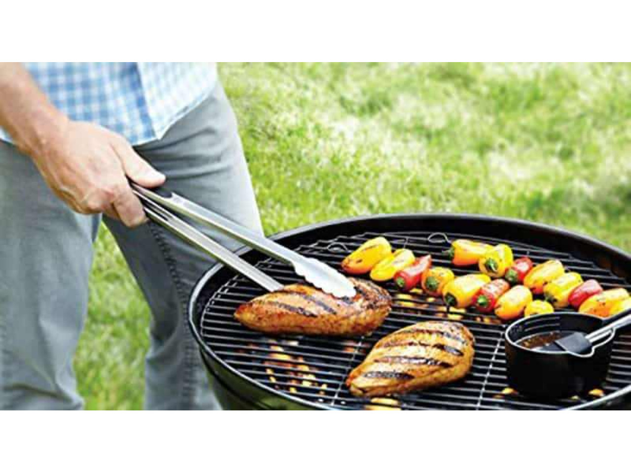 Stainless steel kitchen grill tongs 30cm GRILLI 77740