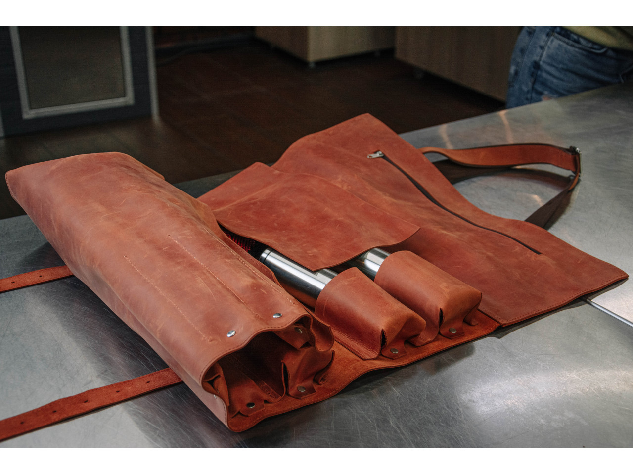 Leather grill tool organizer + TOP 10 GRILLI accessories 888044