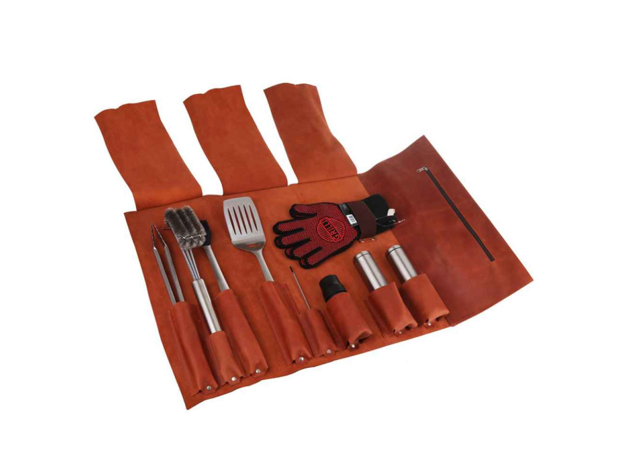 Leather grill tool organizer + TOP 10 GRILLI accessories 888044