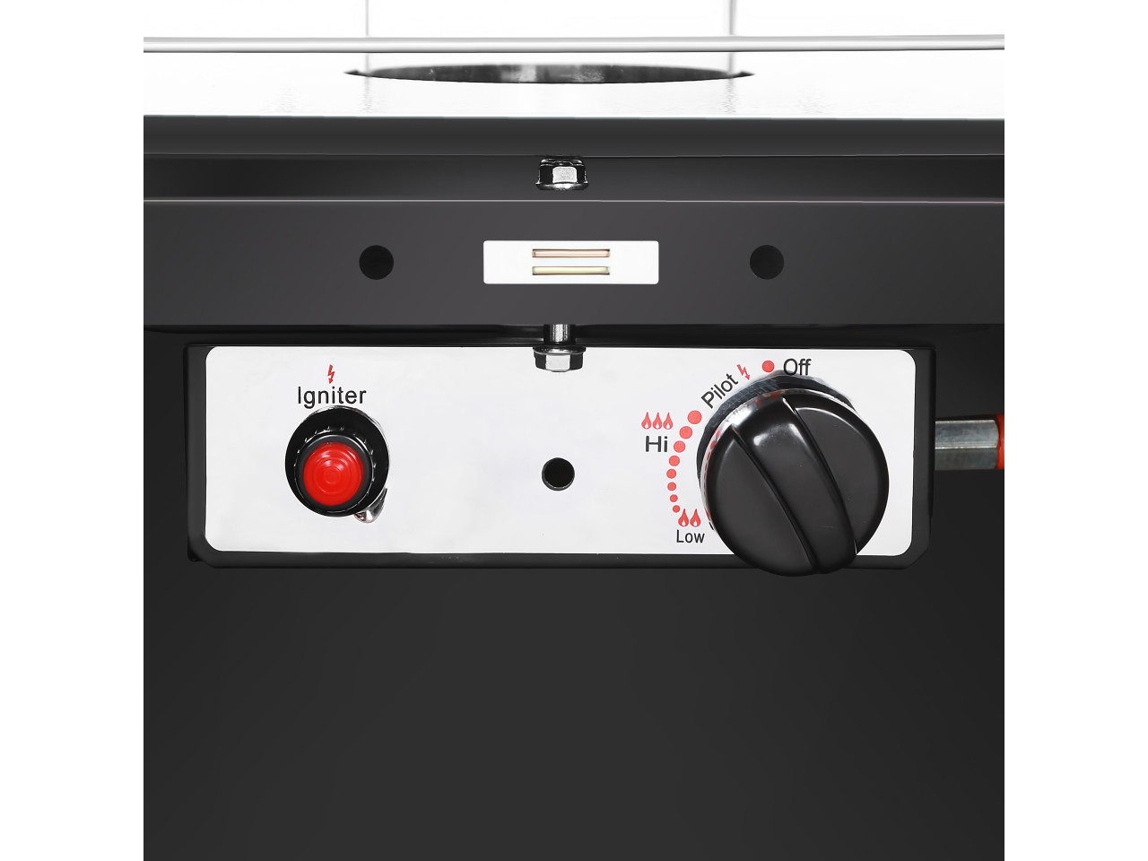 Umbrella gas patio heater Pyramid black GRILLI 77377