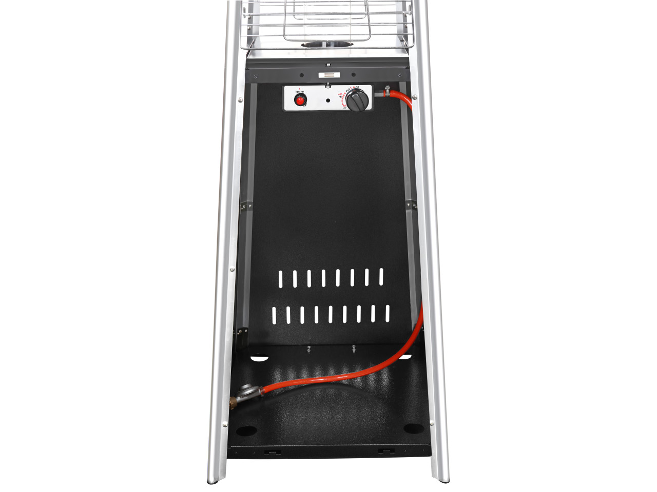 Umbrella gas patio heater Pyramid black GRILLI 77377