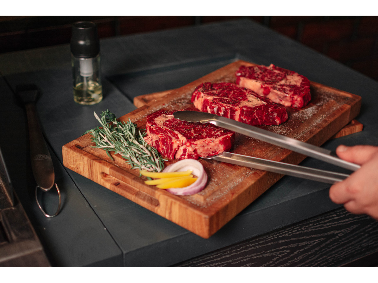 Large stainless steel kitchen grill tongs 45cm GRILLI 777718