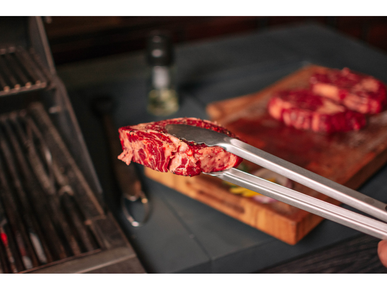 Large stainless steel kitchen grill tongs 45cm GRILLI 777718