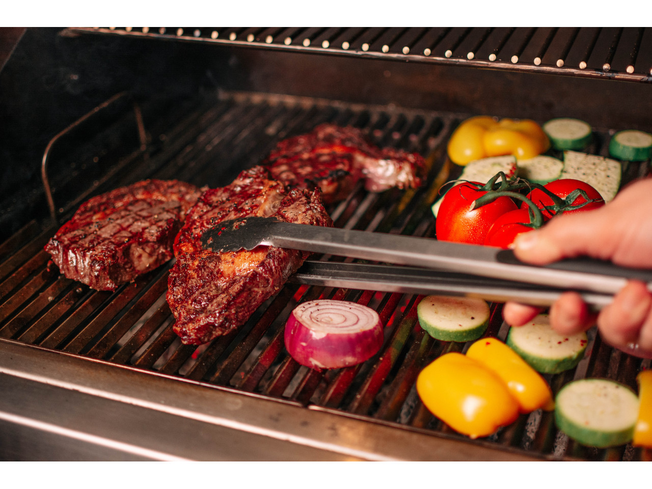 Large stainless steel kitchen grill tongs 45cm GRILLI 777718