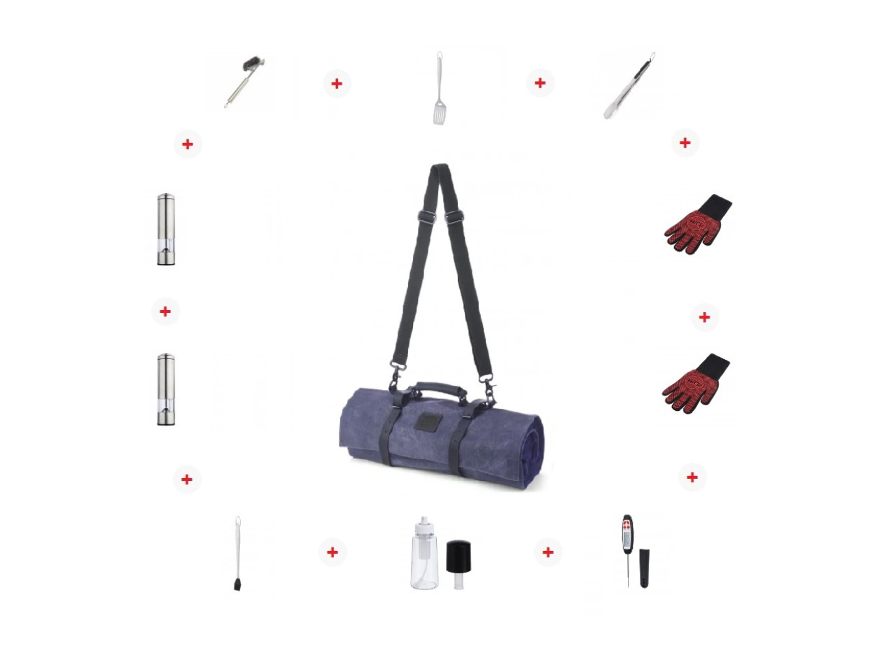 Jeans grill tool organizer + TOP 10 GRILLI accessories 888000