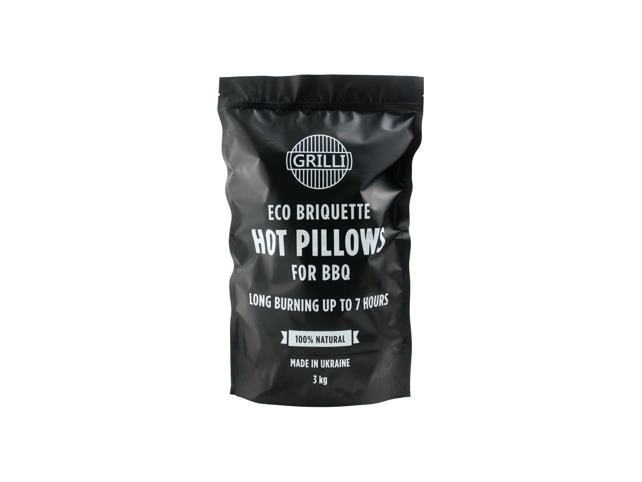 Eco charcoal briquettes up to 7 hours of burning 3 kg HOT PILLOWS GRILLI 777777