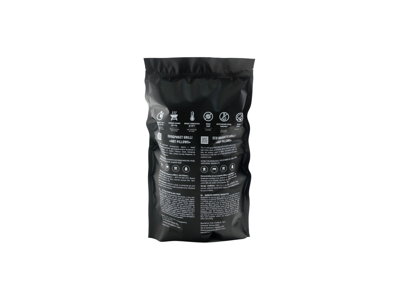 Eco charcoal briquettes up to 7 hours of burning 3 kg HOT PILLOWS GRILLI 777777