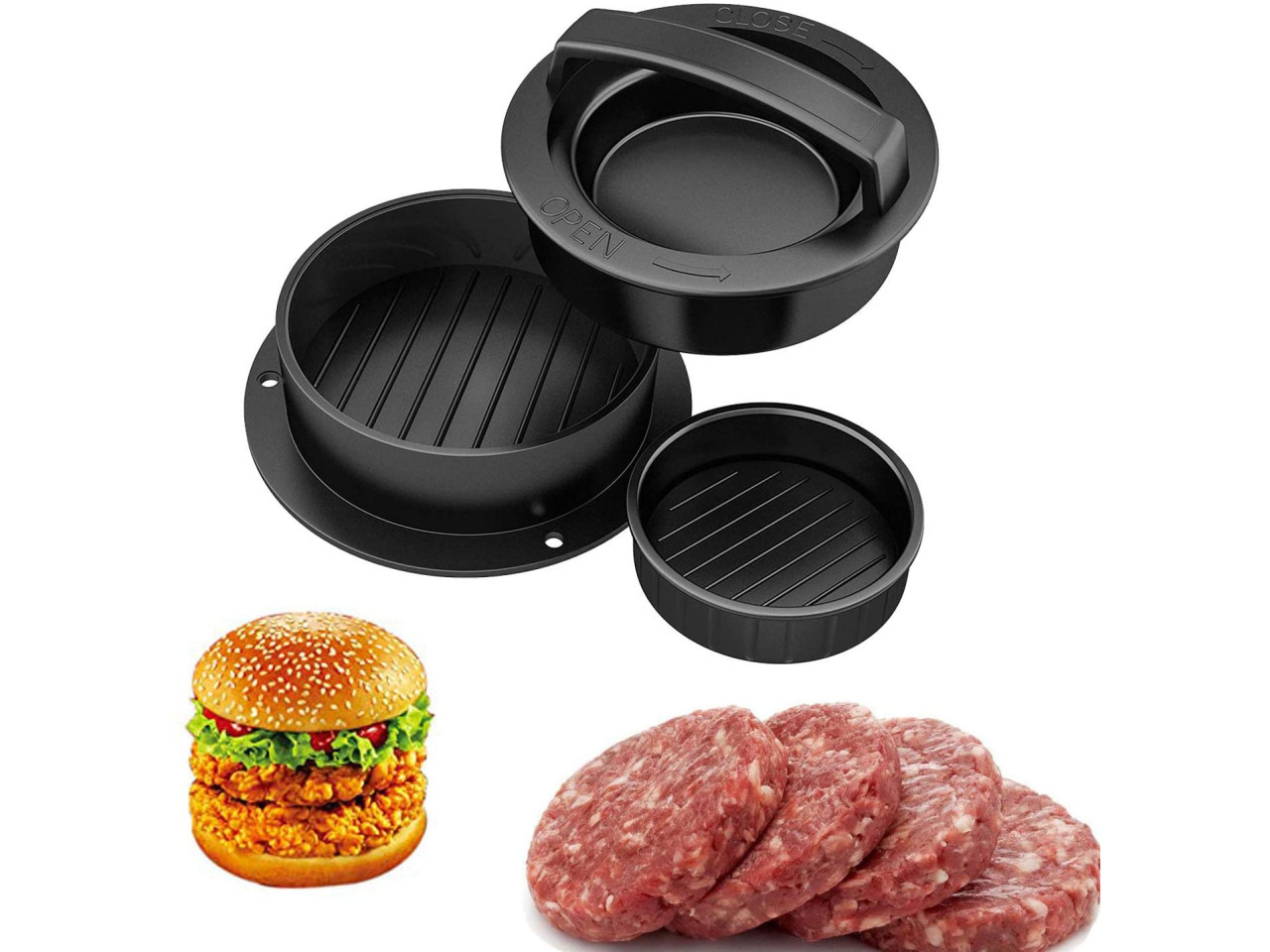 Pražský formulář pro hamburgerové placky + Náplň pro burgery GRILLI 77759