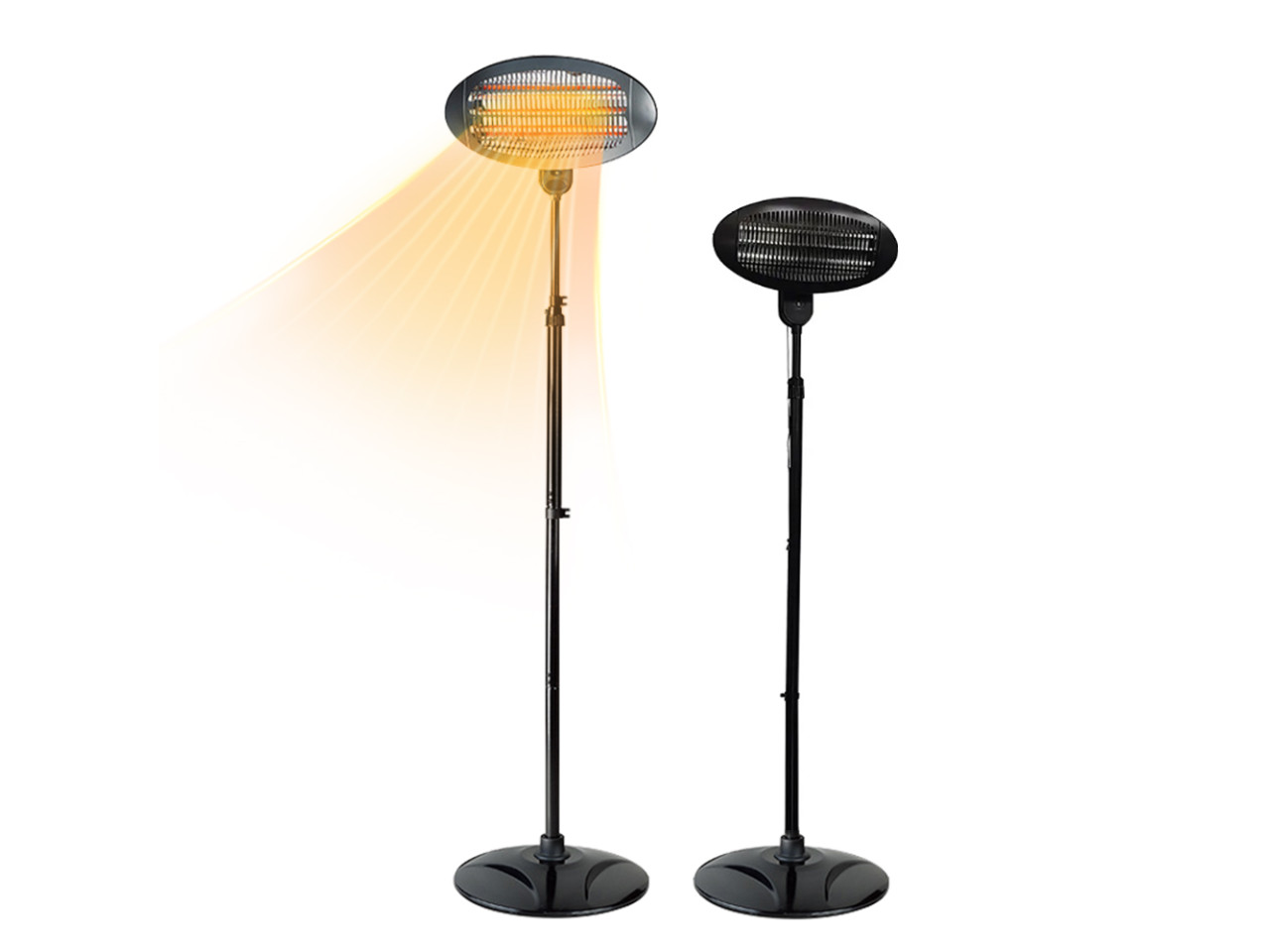 Electric infrared heater 2000w, black GRILLI 9539