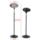 Electric infrared heater 2000w, black GRILLI 9539
