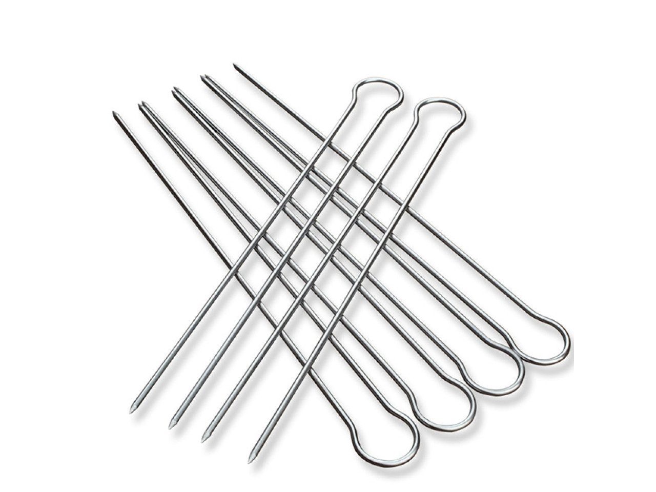 Double skewers 6 pieces in a case, 30.5cm, made of stainless steel GRILLI 9623