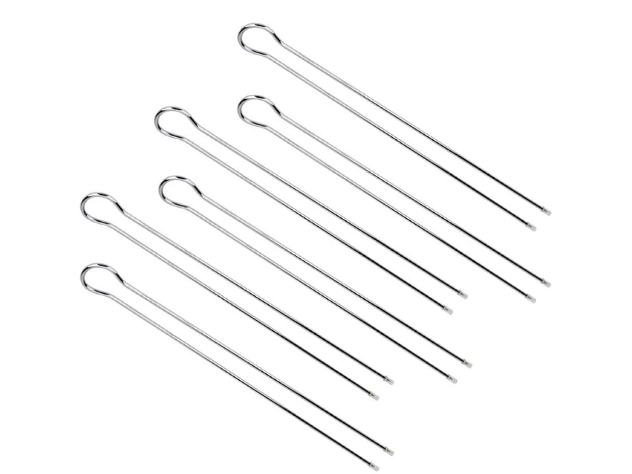 Double skewers 6 pieces in a case, 30.5cm, made of stainless steel GRILLI 9623