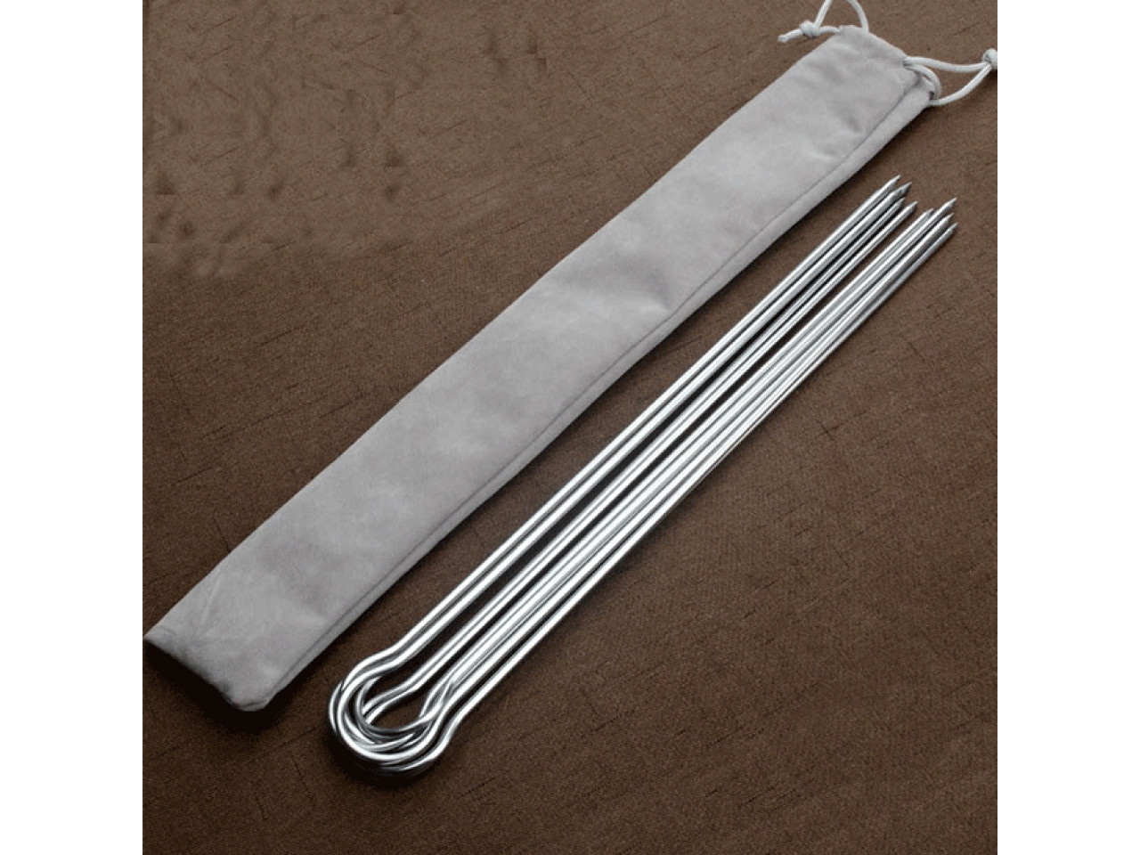 Double skewers 6 pieces in a case, 30.5cm, made of stainless steel GRILLI 9623