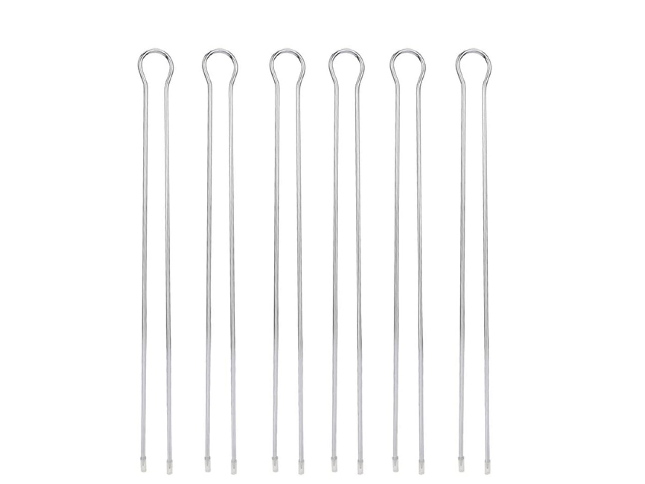 Double skewers 6 pieces in a case, 30.5cm, made of stainless steel GRILLI 9623