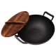 Cast iron wok (cauldron) 35.5*10cm with wooden lid GRILLI 9637