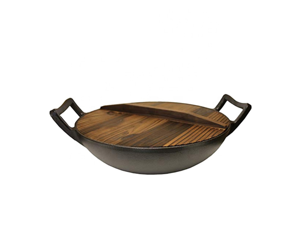 Cast iron wok (cauldron) 35.5*10cm with wooden lid GRILLI 9637