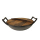 Cast iron wok (cauldron) 35.5*10cm with wooden lid GRILLI 9637
