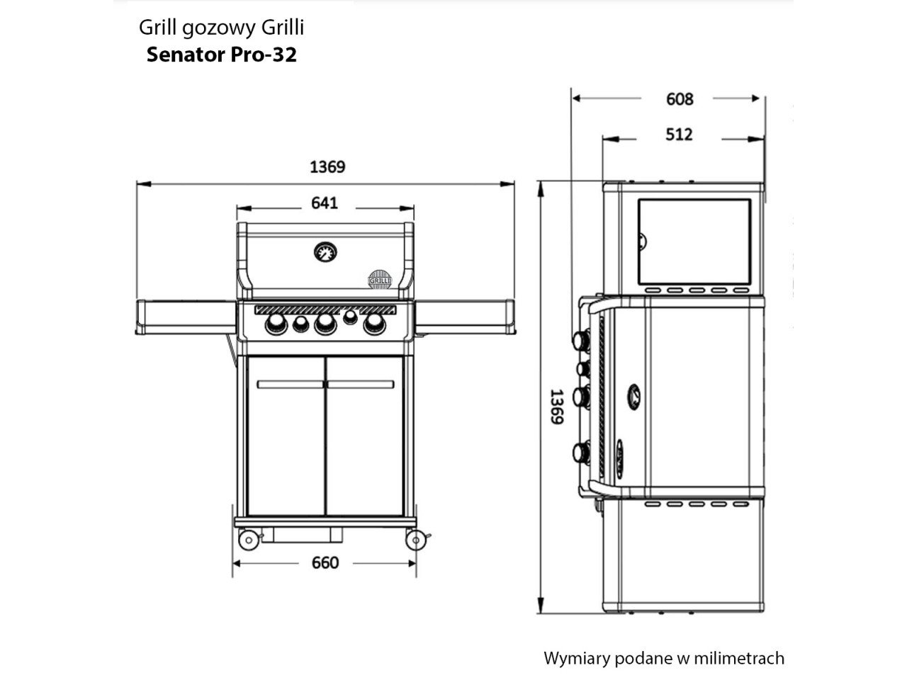 Газовий гриль Senator Pro-32 з системою Block Fire GRILLI 700377