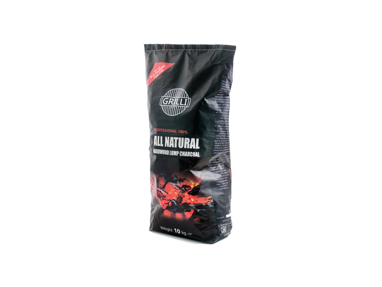 Wood charcoal 10 kg GRILLI 777820
