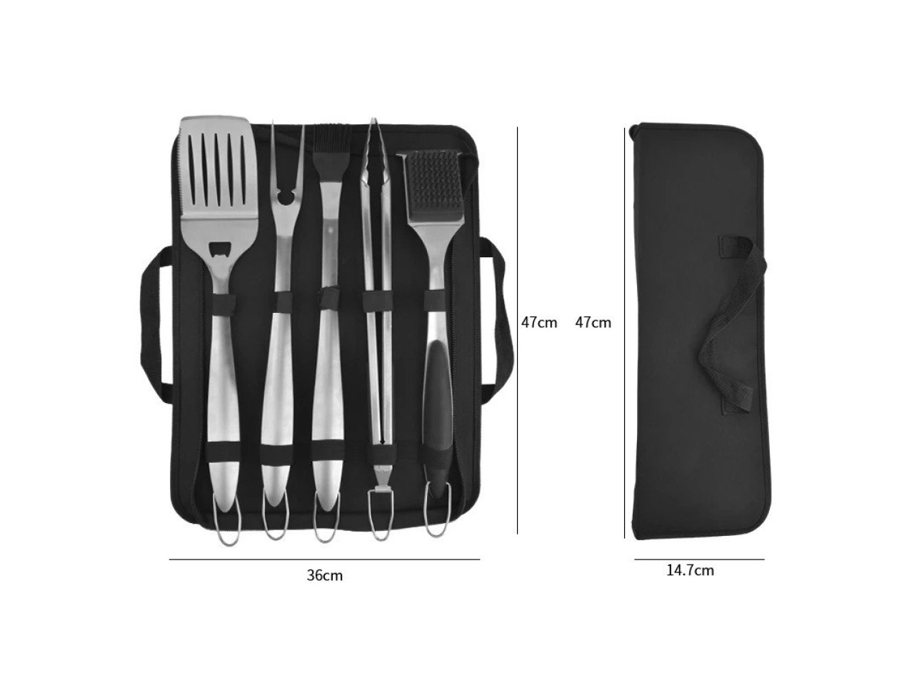 Grill set 6 in 1 stainless steel GRIILLI 700798