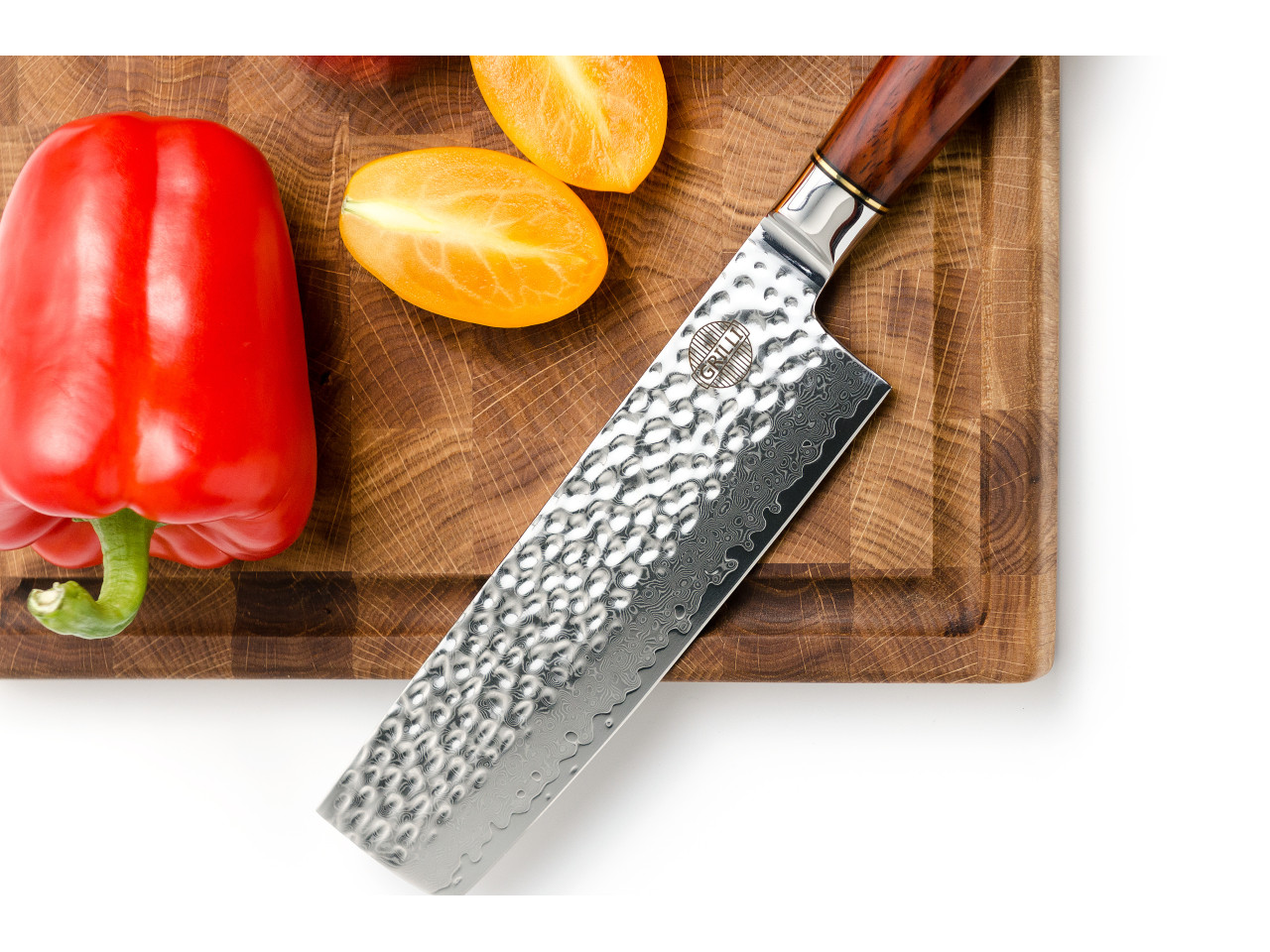 Professional Nakiri GRILLI Damascus steel knife 88872