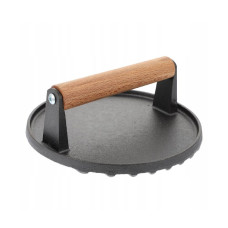 Cast Iron Meat Press with Wooden Handle 1kg 17cm GRILLI 777121