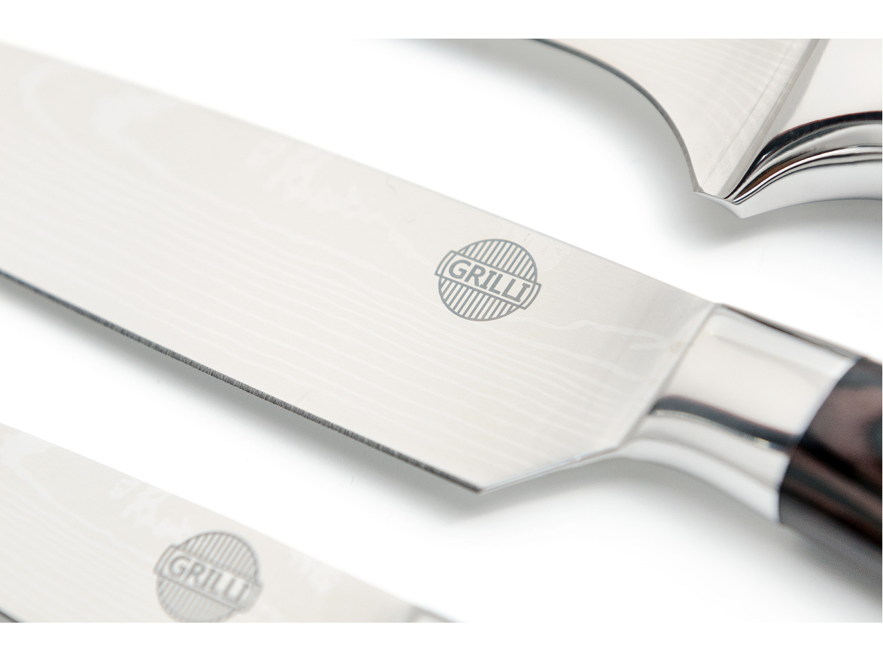 Professional Set of 8 Knives Made of Damascus Steel GRILLI 707001