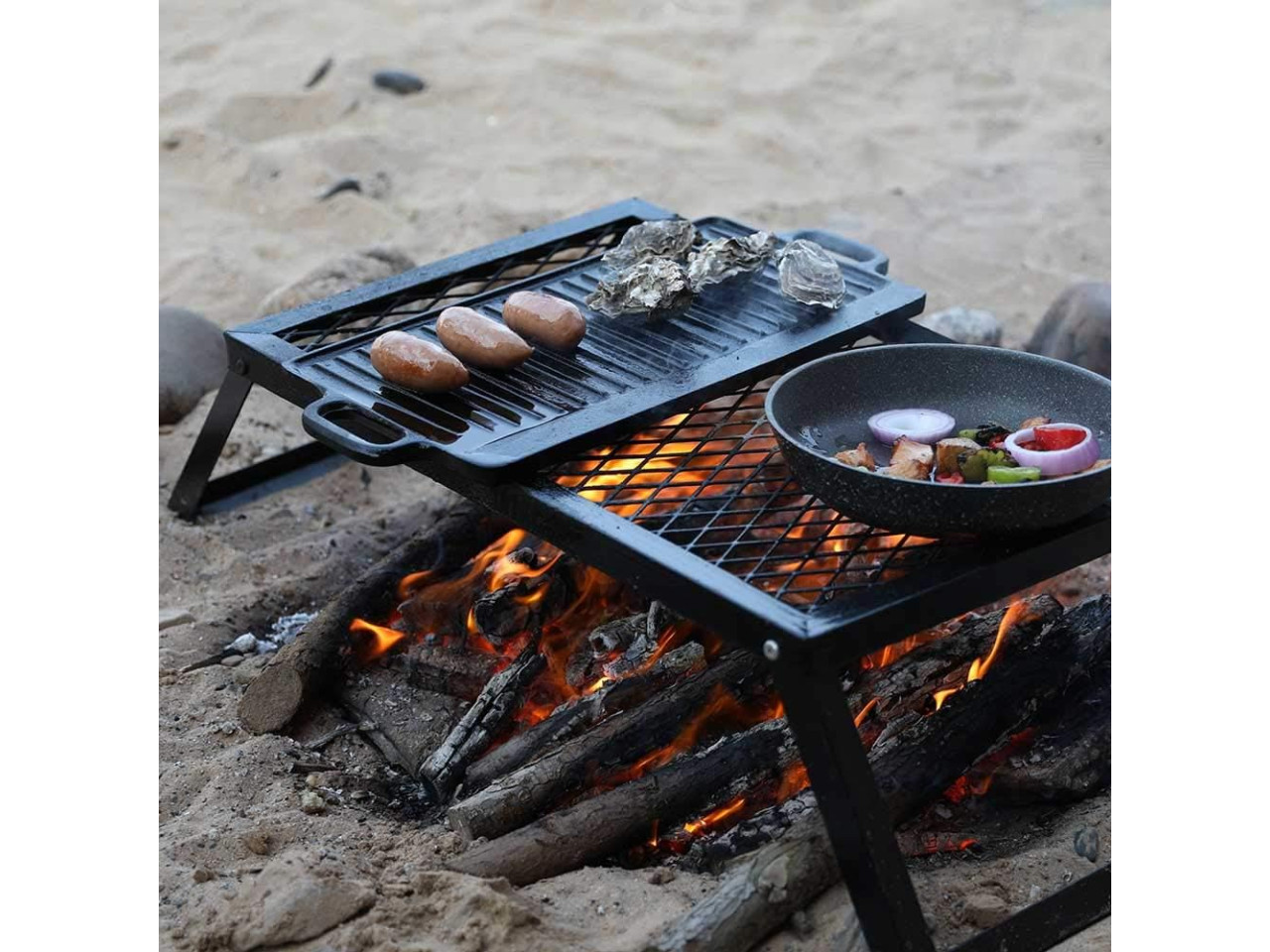 Cast iron plate with handles 40x20x1.5 cm GRILLI 777181