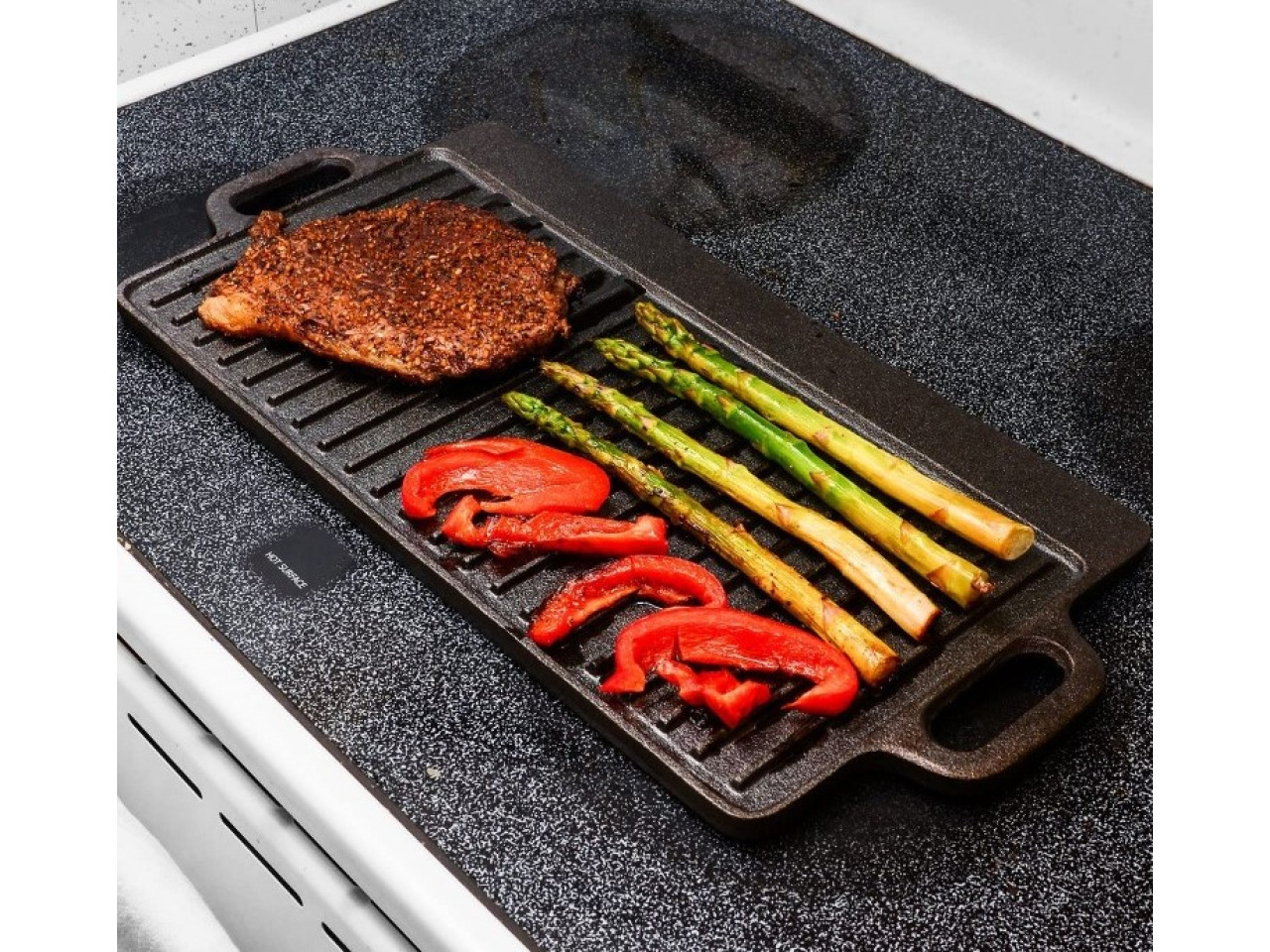 Cast iron plate with handles 40x20x1.5 cm GRILLI 777181