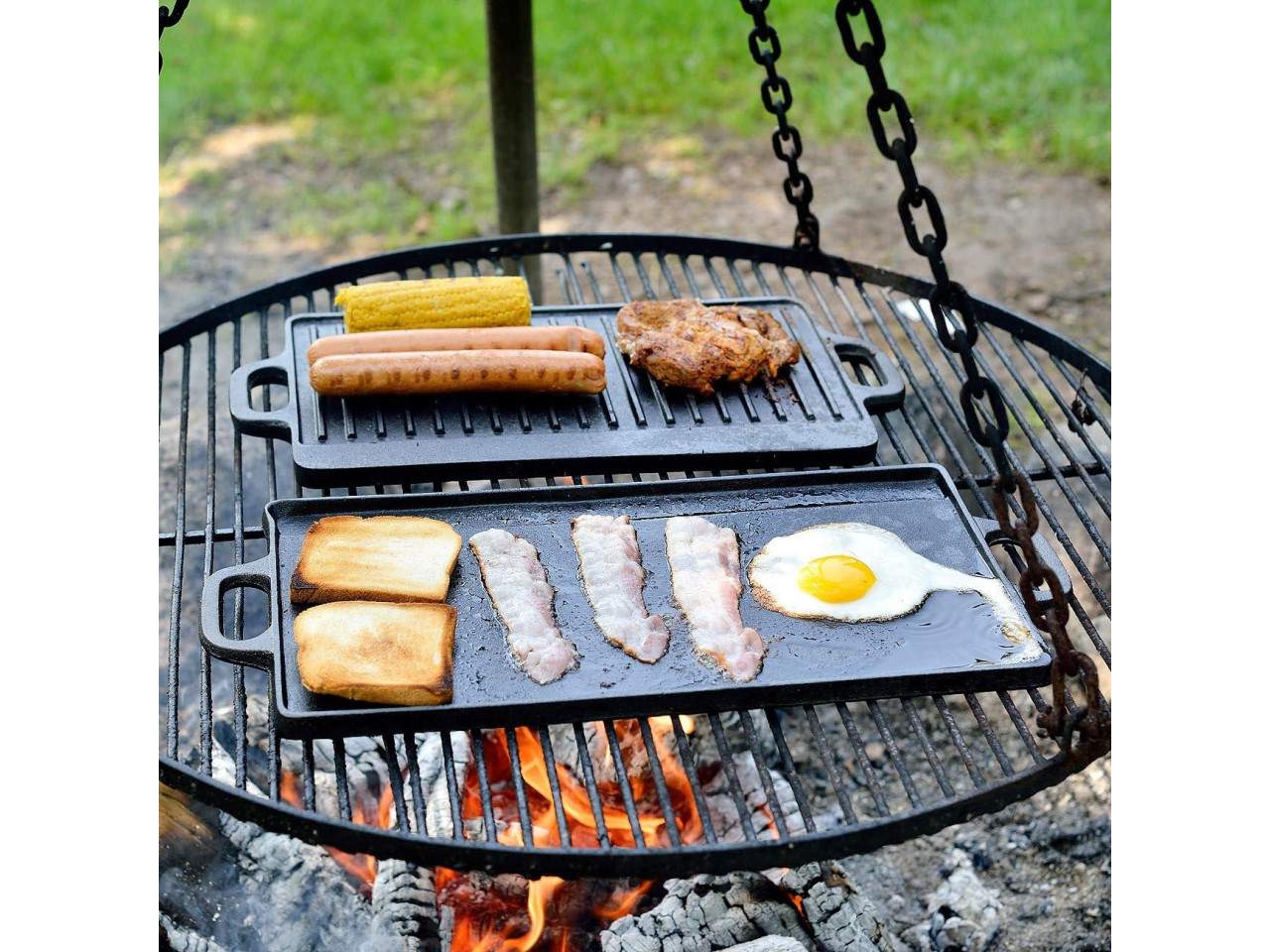 Cast iron plate with handles 40x20x1.5 cm GRILLI 777181
