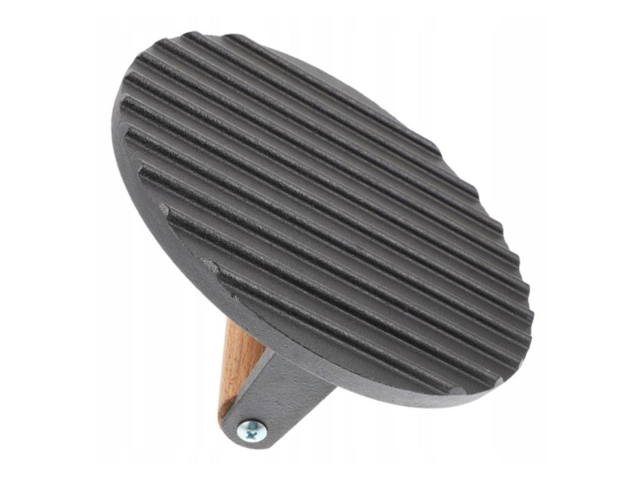"Cast iron meat press with wooden handle 20 cm GRILLI 777185" in PL would be "Żeliwna prasa do mięsa z drewnianą rączką 20 cm GRILLI 777185".