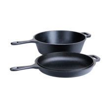 "Two-part cast iron frying pan GRILLI 777198" does not require any translation as it is not a logical statement or a programming language. It appears to be a product description in English.
