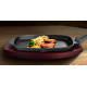Cast iron frying pan with removable handle on wooden base 33.5x21 cm GRILLI 777201