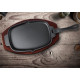 Cast iron frying pan with removable handle on wooden base 33.5x21 cm GRILLI 777201