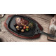 Cast iron frying pan with removable handle on wooden base 33.5x21 cm GRILLI 777201
