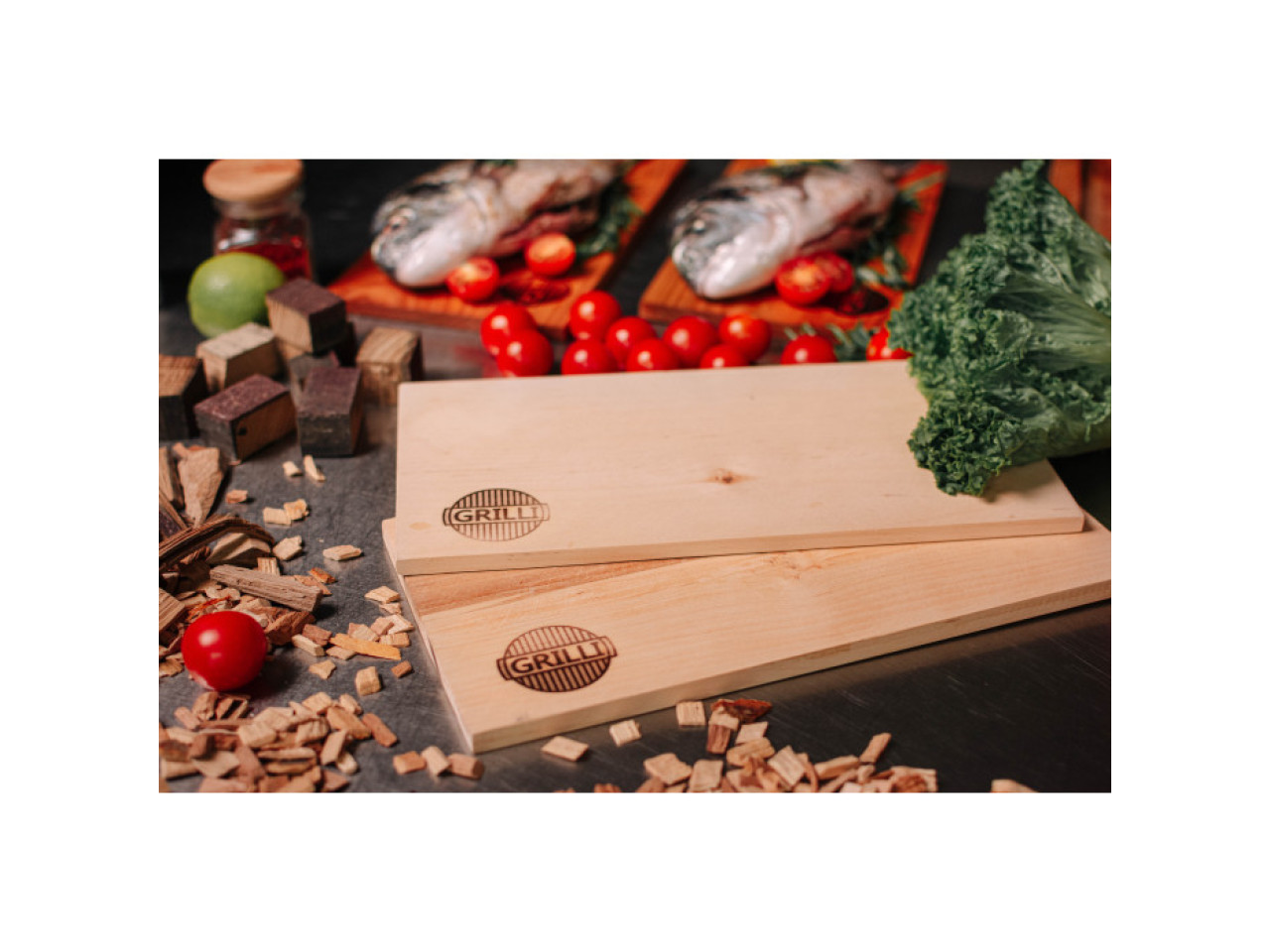 Alder barbecue boards 400*150*8 GRILLI 774777