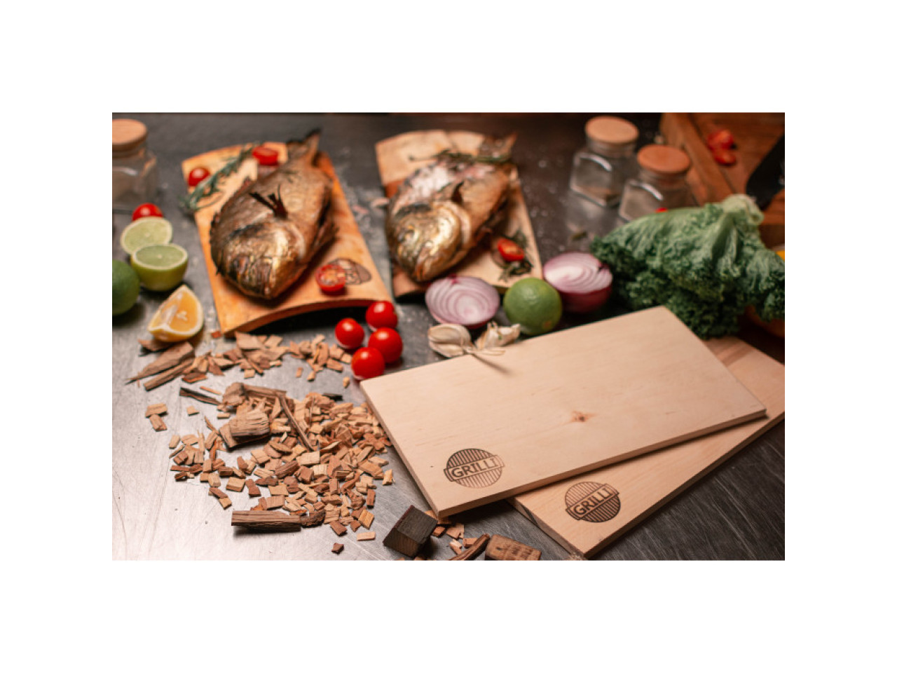 Alder barbecue boards 300*150*8 GRILLI 775777