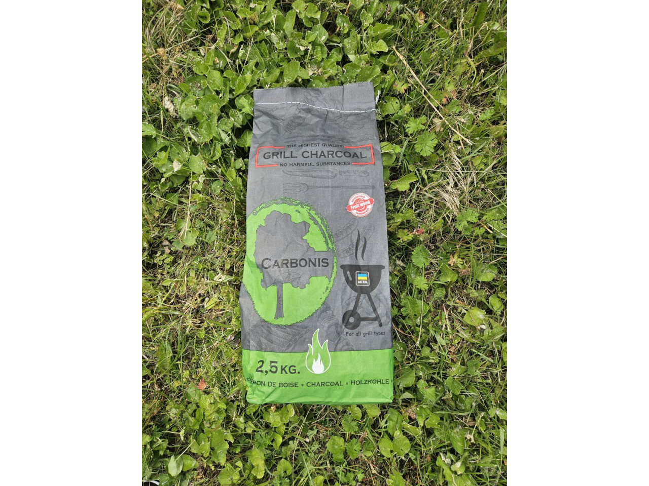 Węgiel drzewny Premium 100% naturalny GRILLI 2,5kg 777485